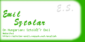 emil sztolar business card